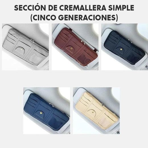 Bolsa de almacenamiento de coche Organizador de tarjetas Sunglass