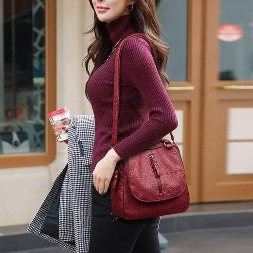 Bolso de cuero multiusos de hombro de moda