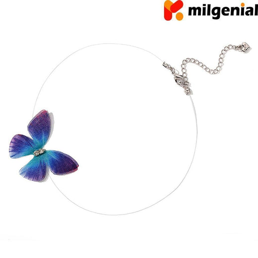 Collar invisible de mariposa