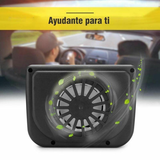 Ventilador de la ventana del coche usando energía solar