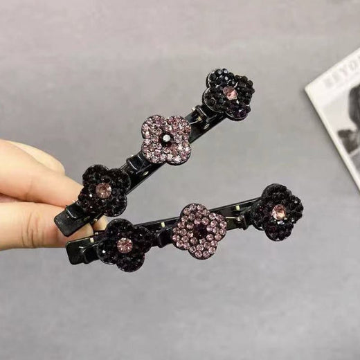 Tres Clips de Pelo Lateral de Flores