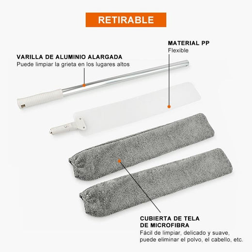 Cepillo para polvo de brecha mango largo