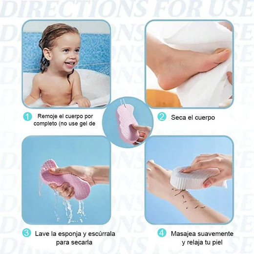 Esponja De Baño Exfoliante Súper Suave