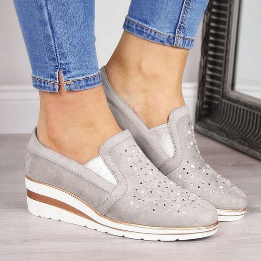 Zapatillas moda de mujer con pedrería