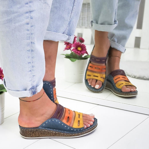 Sandalias de Costura multicoloras Modernas