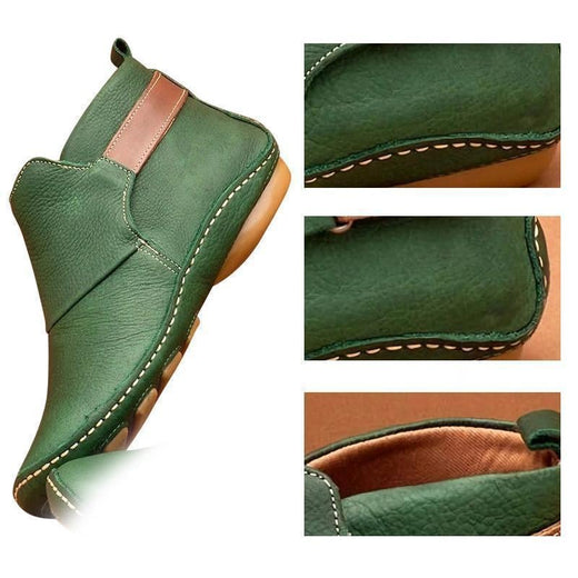 Botines casuales y cómodos de cuero suave