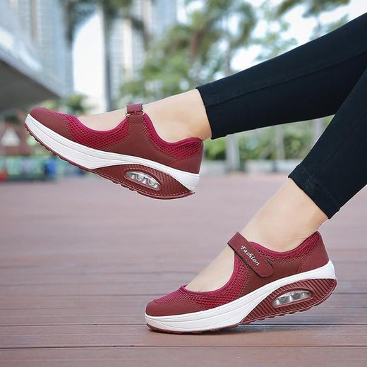 Zapatos femeninos de malla transpirable con Amortiguador de aire
