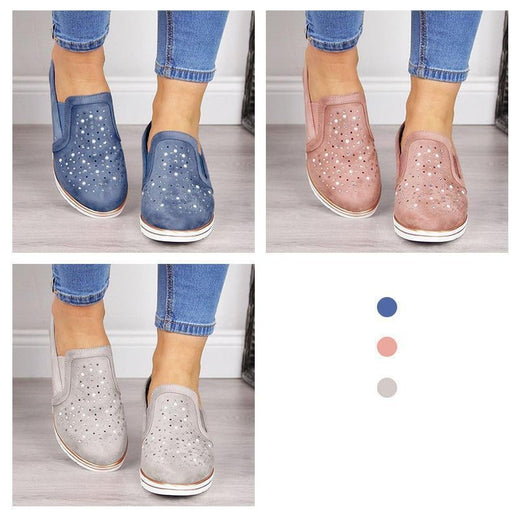 Zapatillas moda de mujer con pedrería