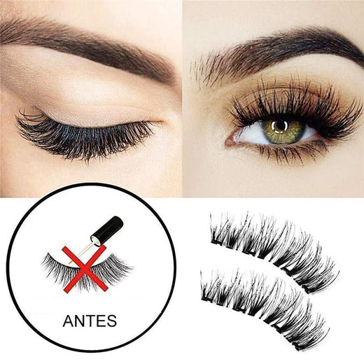 Pestañas magnéticas 3D sin pegamento