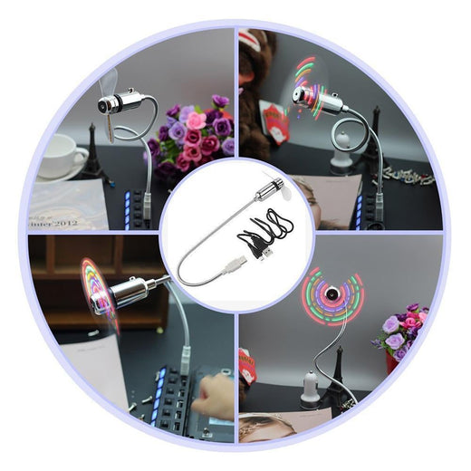 Ventilador USB, Ventilador LED programable para PC, portátil, Escritorio