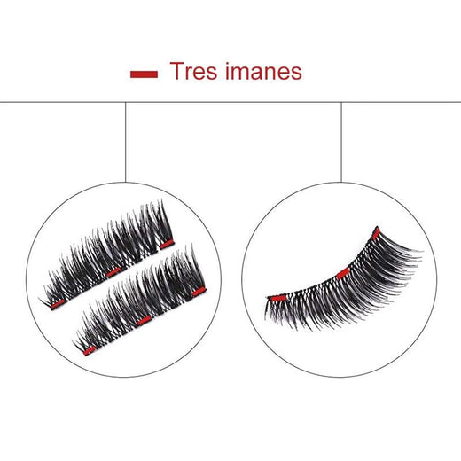 Pestañas magnéticas 3D sin pegamento