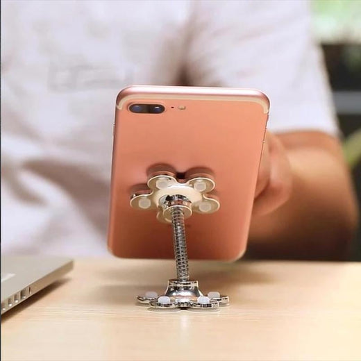 Soporte para teléfono de 360 grado de flores de succión