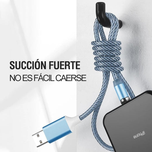 3 EN 1 LED CABLE DE CARGA USB MAGNETICO
