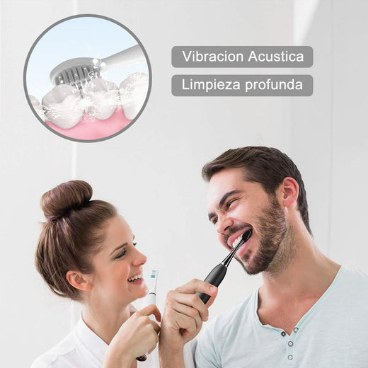 5 Modos Cepillo Dental Eléctrico de Vibración Acústica,con 3 capezas para cambiar
