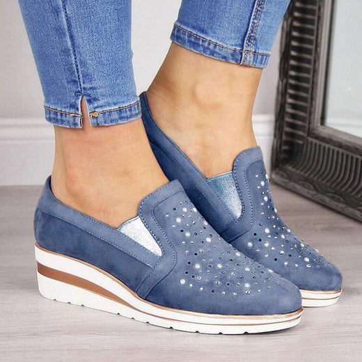 Zapatillas moda de mujer con pedrería