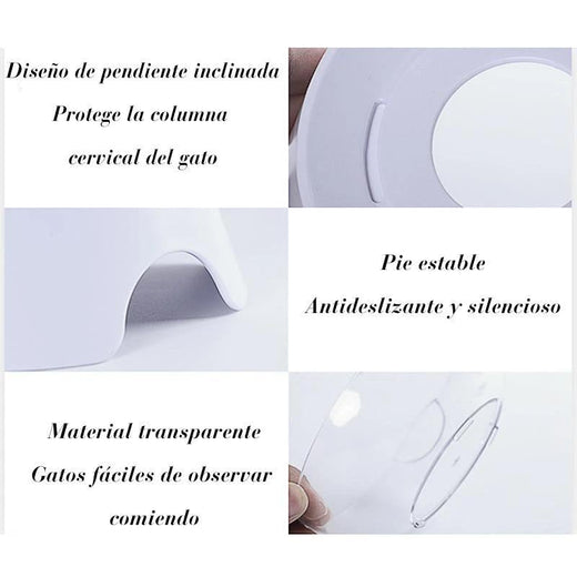 Tazón de alimentación para gatos (individual / doble)