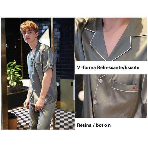 Traje de pareja pijama para el verano, transpirable y cómodo