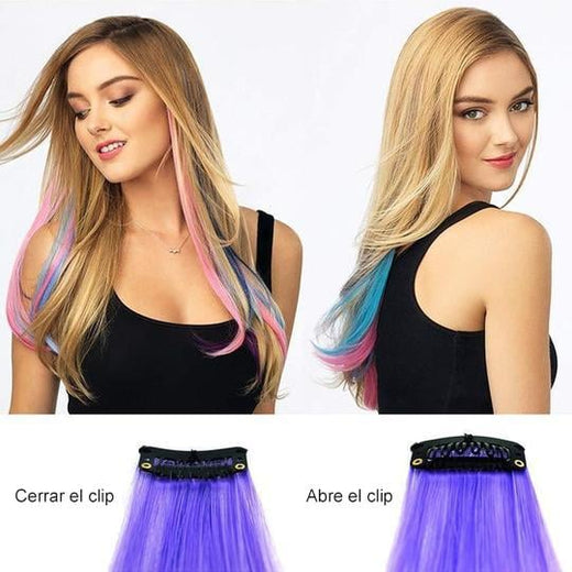 Clip de color en extensiones de cabello