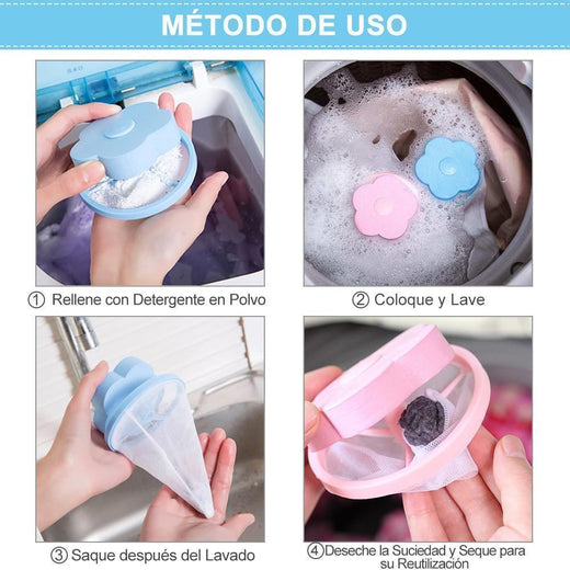 Bolsa de Filtro Removedor de Pelo y Pelusa, 3 Piezas/6 Piezas.