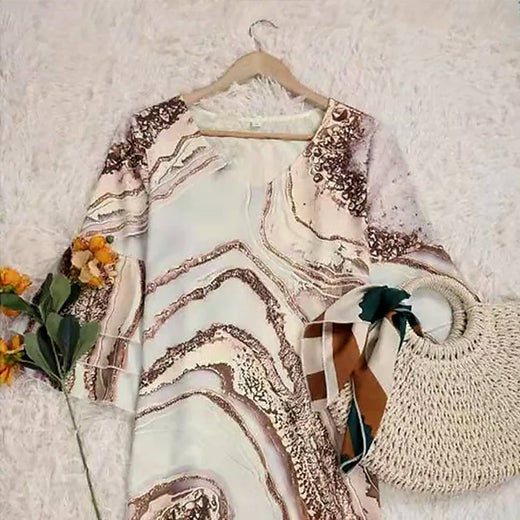 Vestido de verano con mangas acampanadas