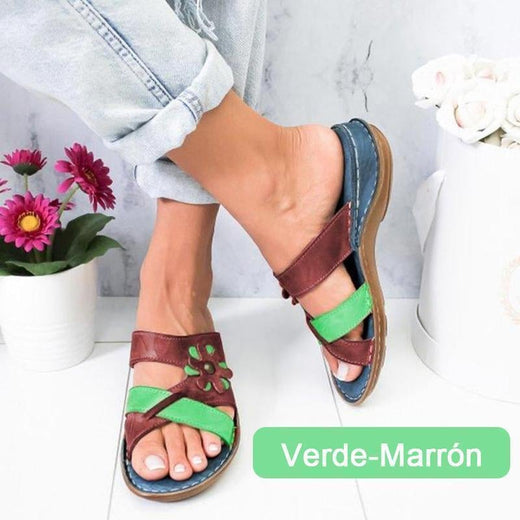 Sandalias cómodas y florales de verano para mujer
