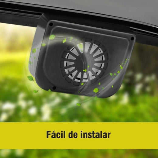 Ventilador de la ventana del coche usando energía solar