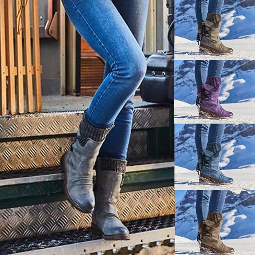 Botas de invierno con cordones en la espalda