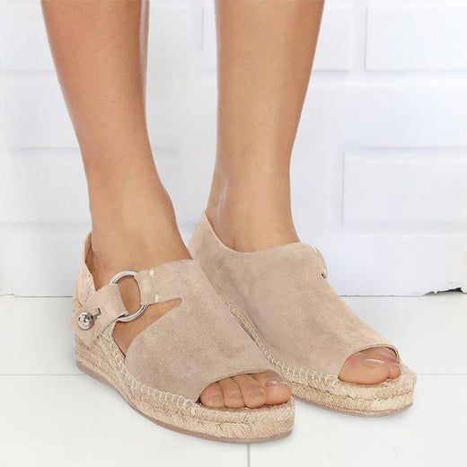 PEEP-TOE Sandalias Cómodas con tacón medio