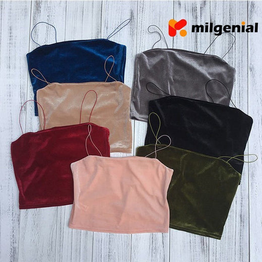 Camiseta tirante de Terciopelo, 7 colores