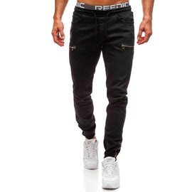 Jeans casual sport hombre con cremallera