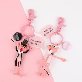 Colgante de leopardo rosa