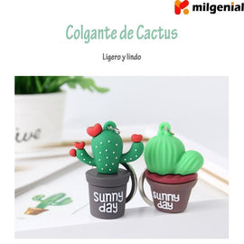 Colgante de Cactus para llave y bolso