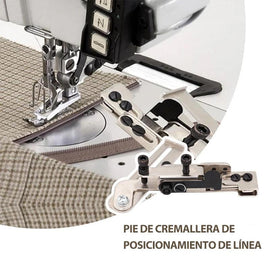 Pie de cremallera de posicionamiento de línea