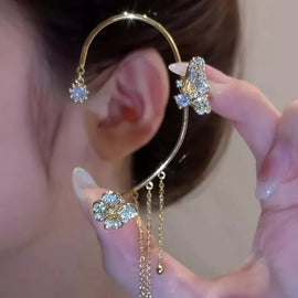 Pendientes De Circón Estilo Borla De Mariposa