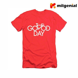 100% Algodón Camiseta Estampada de Personalidad- Good Day (Un Buen Día)