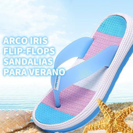 Arcoiris Flip-Flops Sandalias para verano