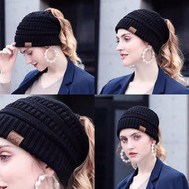 Gorra Cálida con Agujero para Coleta