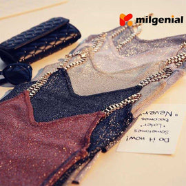 Camiseta tirante con hilo brillante