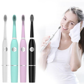 5 Modos Cepillo Dental Eléctrico de Vibración Acústica，con 3 capezas para cambiar