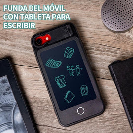 Funda del móvil con tableta para escribir