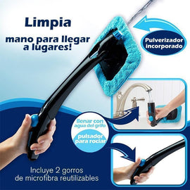 Todo en uno, Limpiador de microfibra con mango largo