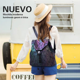 La mochila moderna luminosa geométrica