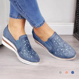 Zapatillas moda de mujer con pedrería