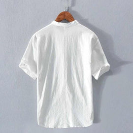 Camisa de Manga Corta de Lino