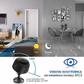 Mini cámara WiFi magnética 1080p