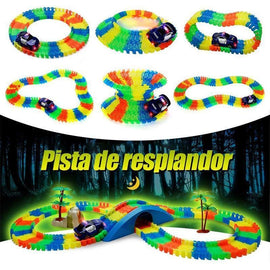 Pista de carreras luminosa para coche