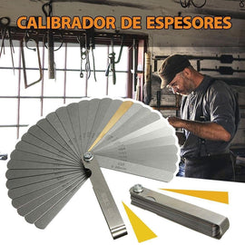 Calibrador de espesores con 32 hojas