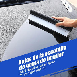 Limpieza de las hojas de la escobilla de goma